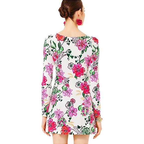 Lilly Pulitzer Anne Skirted Romper in Coconut Safari Sanctuary NWT - Size Large - Picture 4 of 8